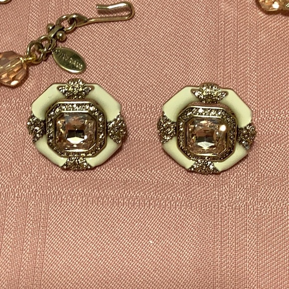 Heidi Daus Necklace Earring Set.  Pierced Earrings. - Picture 3 of 16